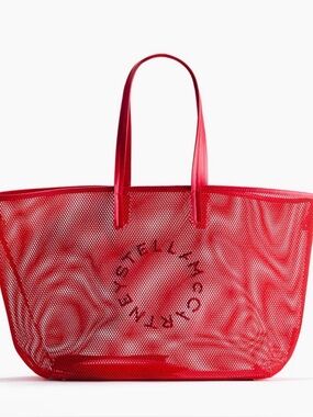 Limited editon !!Stella McCartney x Hm collab Red Mesh Tote Bag sold out